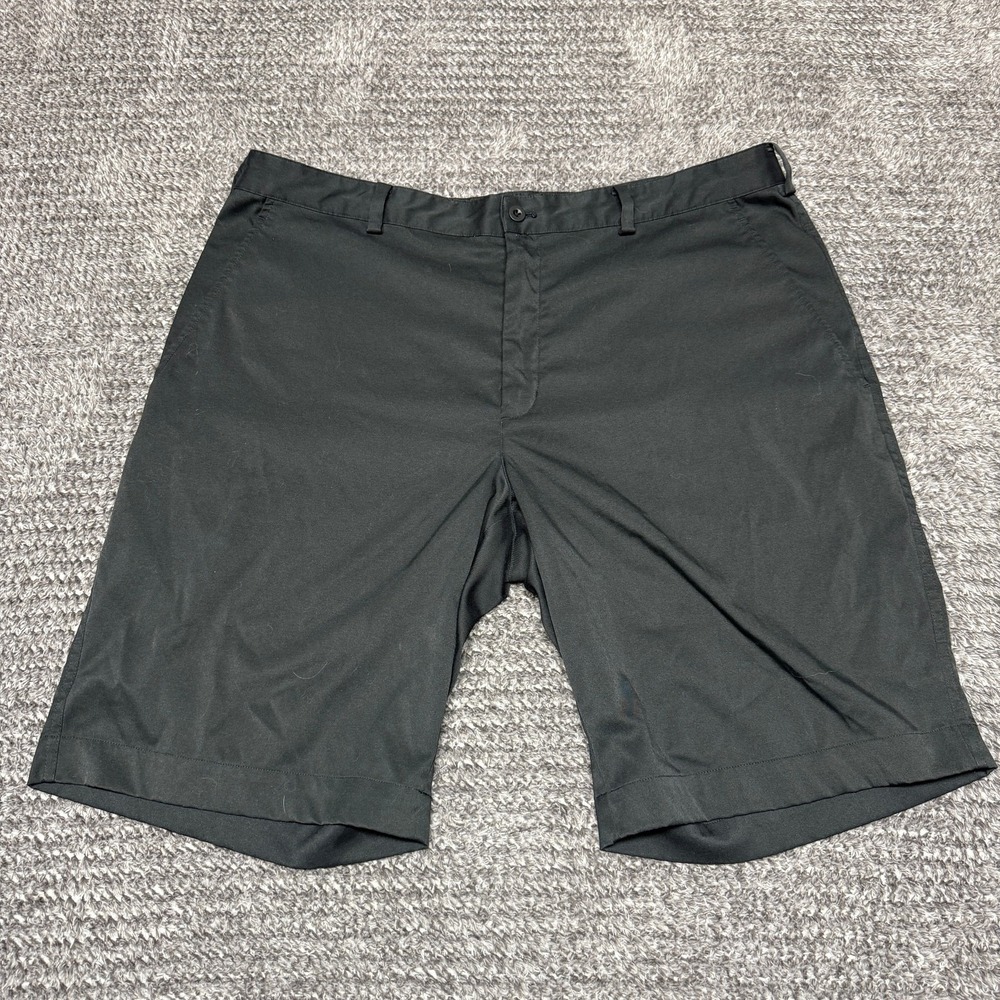 NikeGolf Mens‎ Golf Shorts Size 38 Black Dri-Fit Flat Front Performance